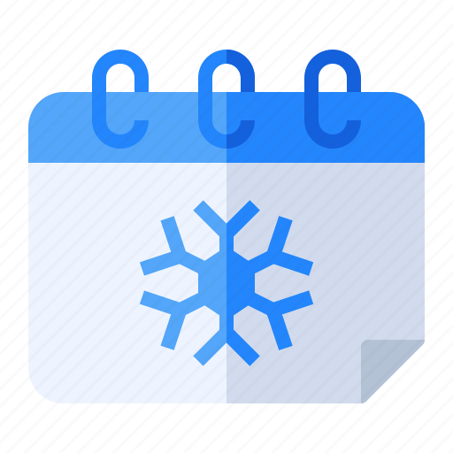 Calendar, cold, date, schedule, season, snowflake, winter icon - Download on Iconfinder