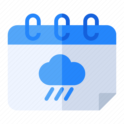 Calendar, cloud, date, rain, rainy, schedule, weather icon - Download on Iconfinder