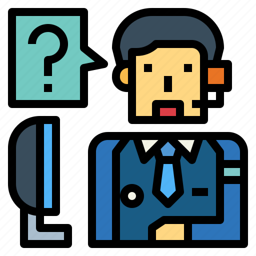 Call, center, man, question, sevice icon - Download on Iconfinder