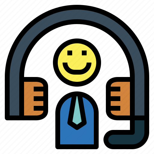 Call, center, earphone, headphone, smile icon - Download on Iconfinder