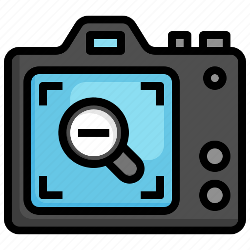 Tools, utensils, magnifying, glass, digital, camera, zoom out icon - Download on Iconfinder