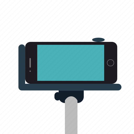 Iphone, iphone in a selfie stick, iphone with selfie stick, photo, selfie, selfie stick, stick icon - Download on Iconfinder