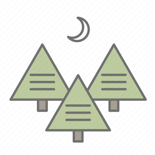Adventure, camping, cs6, forest, multicolor, night, outdoor icon - Download on Iconfinder
