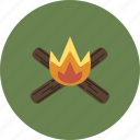 campfire, camping, fire, flame, outdoor, warm, wood