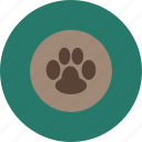 animal, bear, camping, dog, mud, paw, print