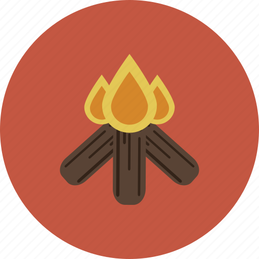 Burn, campfire, camping, fire, flame, outdoors icon - Download on Iconfinder