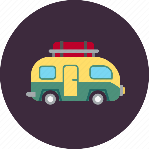 Camper, camping, caravan, family, travel, vacation, vehicle icon - Download on Iconfinder