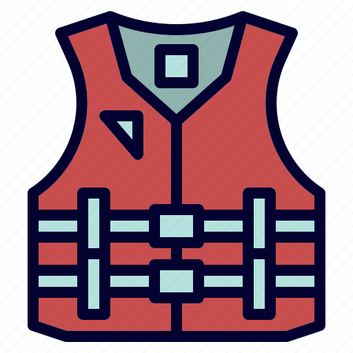 Camping, life, lifevest, saver, vest icon