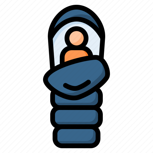 Camp, sleep, sleeping, sleeping bag icon - Download on Iconfinder