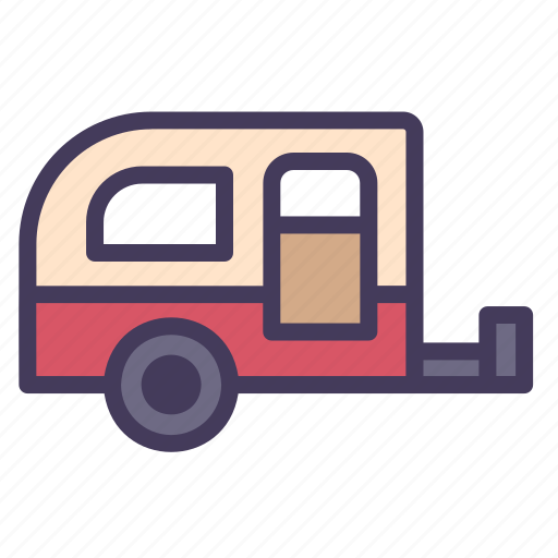 Trailer, caravan, modern, residential, car, camping icon - Download on Iconfinder