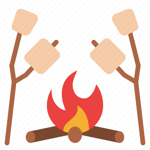 Toasting, marshmallow, roasting, food, camping icon - Download on Iconfinder