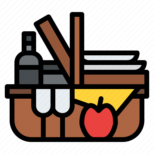 Picnic, basket, food, outdoor, camping icon - Download on Iconfinder