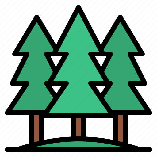 Pine, trees, forest, nature, camping icon - Download on Iconfinder