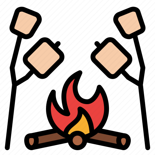 Toasting, marshmallow, roasting, food, camping icon - Download on Iconfinder