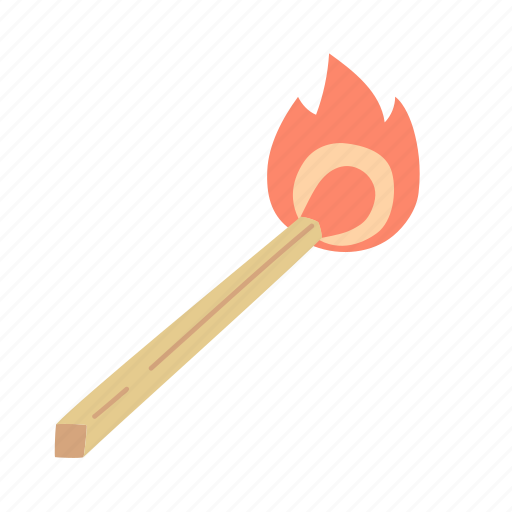 Fire, flame, light, match, stick icon - Download on Iconfinder