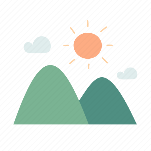 Landscape, mountain, nature, view, sun icon - Download on Iconfinder