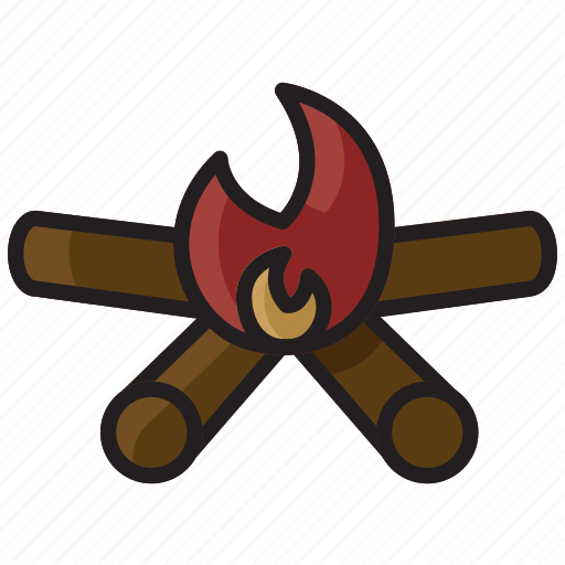 Bonfire, fire, camping, outdoor, vacation icon - Download on Iconfinder