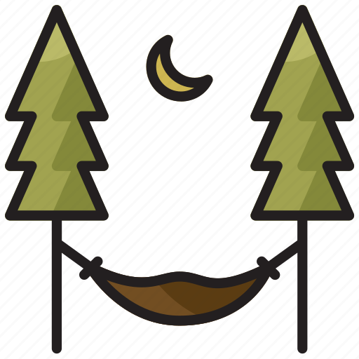 Hammock, camping, outdoor, outdoors, vacation, journey icon - Download on Iconfinder