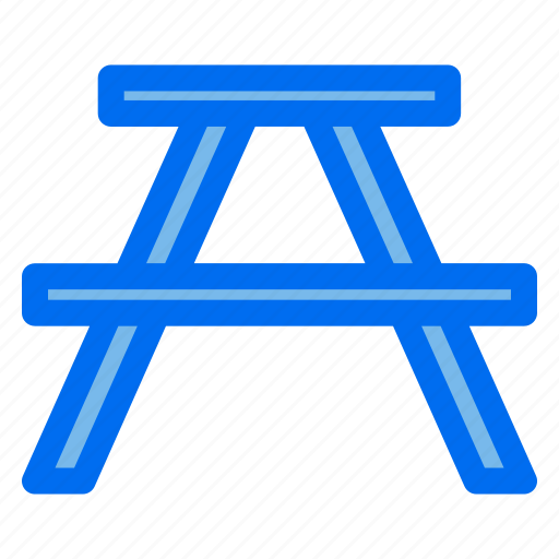 1, table, picnic, bench, camping, lunch icon - Download on Iconfinder