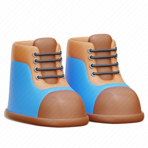 Boots, footwear, shoes, camping, hiking 3D illustration - Download on Iconfinder