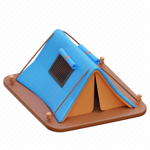 Tent, outdoor, camp tent, camping, camp 3D illustration - Download on Iconfinder