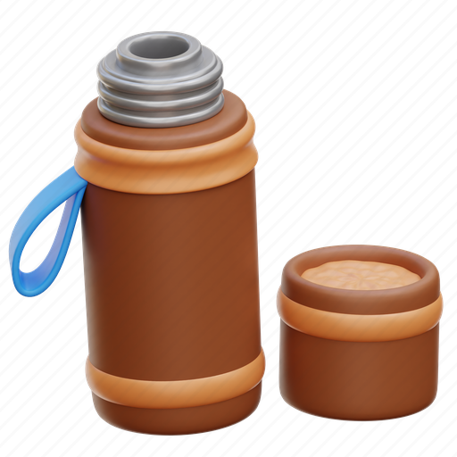 Thermos, drink, coffee, tea, hot drink 3D illustration - Download on Iconfinder