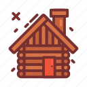 cabin, camping, house, log, wood 