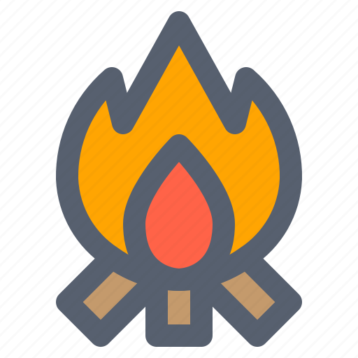 Bonfire, campfire, camping, fire, flame icon - Download on Iconfinder