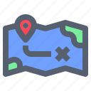 camping, direction, location, map, navigation