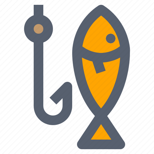 Camping, fish, fishing, hook, steel icon - Download on Iconfinder