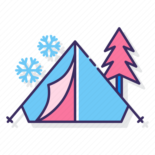 Camping, snow, tent, winter icon - Download on Iconfinder