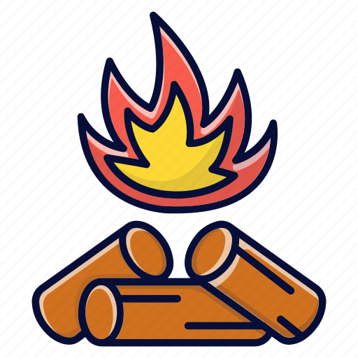 Campfire, camping, fireplace, wood icon - Download on Iconfinder