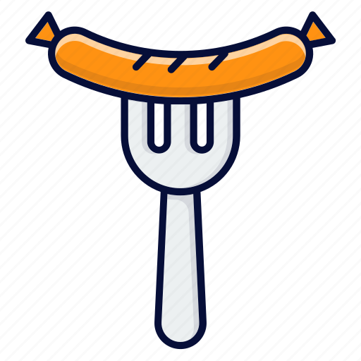Barbecue, bbq, fork, sausage icon - Download on Iconfinder