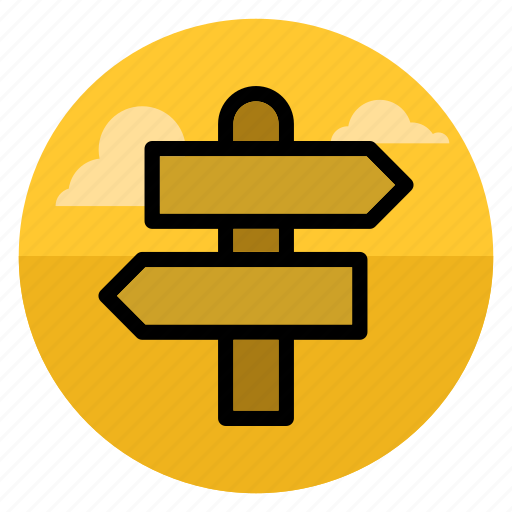 Derection, road, sign, way, arrow, divarication, navigation icon - Download on Iconfinder