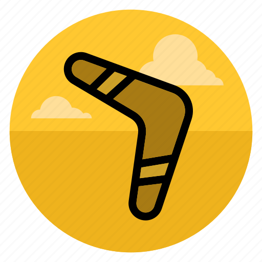 Boomerang, hunting, shot, toy, weapon, australia, play icon - Download on Iconfinder