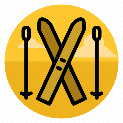 Ski, skiing, ski running, skier, snow, sport, winter icon - Download on Iconfinder