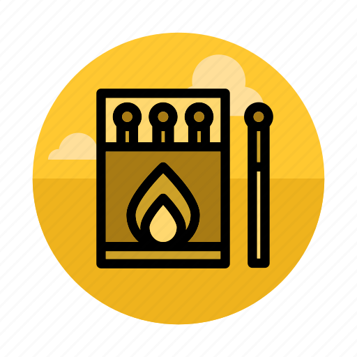 Matches, burn, campfire, camping, fire, outdoors, smoking icon - Download on Iconfinder