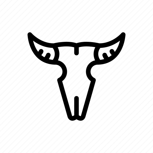 Bull, cow, desert, skull, west, wild, bones icon - Download on Iconfinder