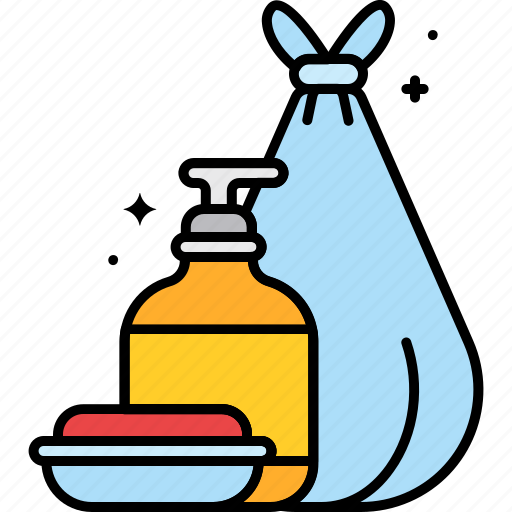 Bag, shower, cosmetics, shampoo, soap icon - Download on Iconfinder