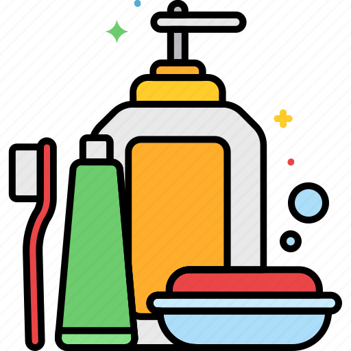 Toiletries, soap, toothbrush, toothpaste, tube icon - Download on Iconfinder