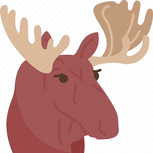 Moose, antler, wildlife, animal, nature icon - Download on Iconfinder