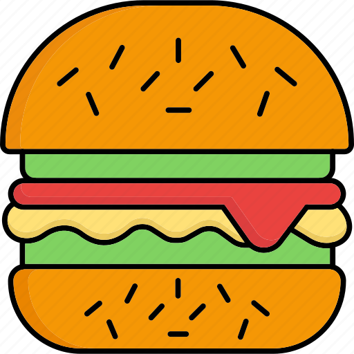 Burger, food, fast-food, hamburger, junk-food, meal, fast icon - Download on Iconfinder