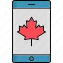 canada cell, mobile, cell, canada, leaf, technology, communication, phone, smartphone