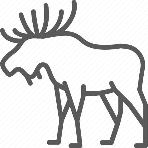 Canada, deer, elk, nature, silhouette, stag, wildlife icon - Download on Iconfinder