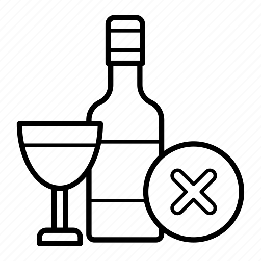 Drinks, alcohol, no, banned, survivors, cancer patients, bottle icon - Download on Iconfinder