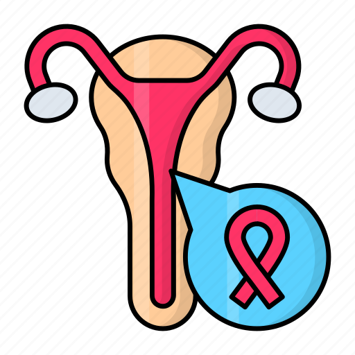 Vaginal, contraception, cancer, tumor, birth canal, vagina, ribbon sign icon - Download on Iconfinder