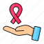cancer charity, donation, hand, care, treatment, giving gesture 