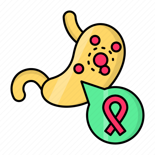 Stomach cancer, gastric cancer, cancer, ribbon, medical, healthcare icon - Download on Iconfinder