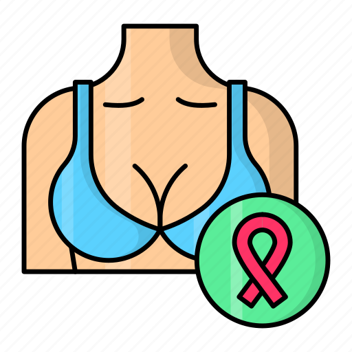 Breast cancer, breast, ribbon sign, surgery, female, awareness, tumor icon - Download on Iconfinder