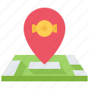 candy, location, map, pin, shop, sweet, sweetness